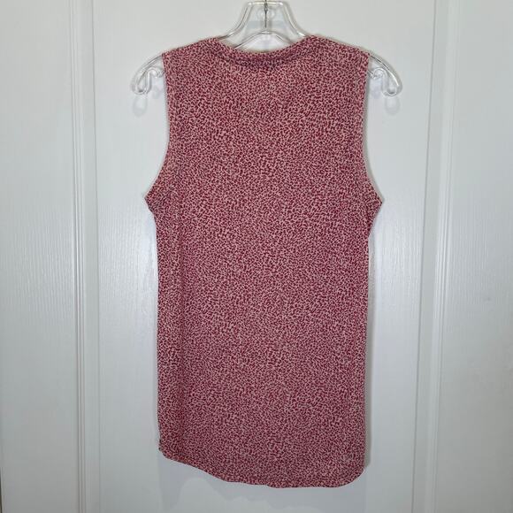 Athleta Breezy Tank Micro Cheetah Print Bashful Rose Modal S - Picture 5 of 5
